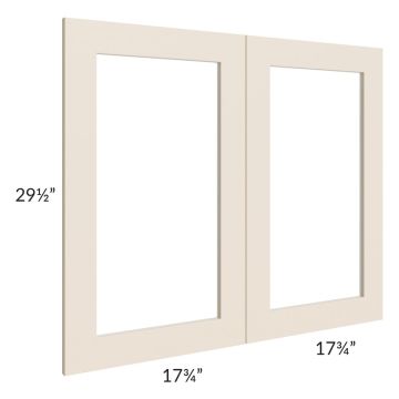 Midtown Cream Shaker 36x30 Clear Glass Door (Cabinet Sold Separately)