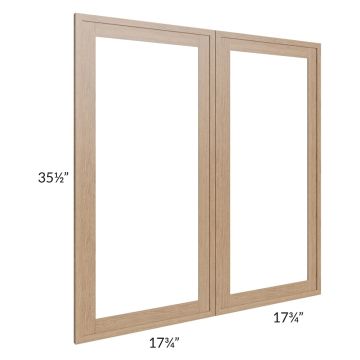 Vienna Rift Oak 36x36 Clear Glass Door (Cabinet Sold Separately)