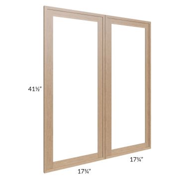 Vienna Rift Oak 36x42 Clear Glass Door (Cabinet Sold Separately)