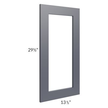 Midtown Indigo Shaker Clear Glass Door for a 27x30 Diagonal Corner Wall Cabinet (Cabinet Sold Separately)