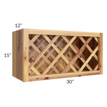 Rustic Shaker 30x15 Lattice Wine Rack