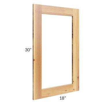 Rustic Shaker 18x30 Glass Door