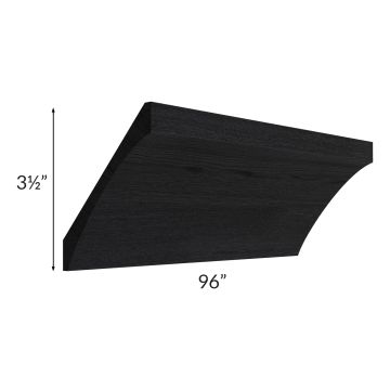 Township Rift Black Oak 8' Large Curved Crown Molding