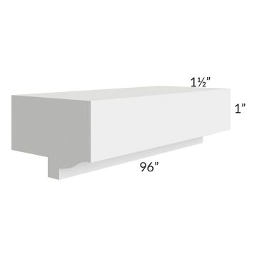 Asheville White Shaker 8' Contemporary Light Rail Molding