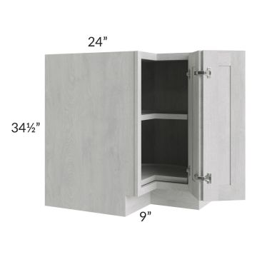 Midtown Blue Shaker 36x42 Wall Cabinet (No Doors) To Be Used With Glass Doors