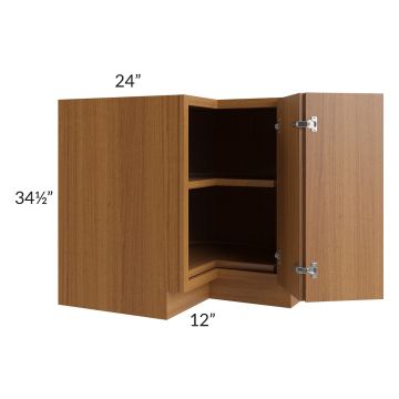 Portland Walnut 36" Lazy Susan Base Cabinet