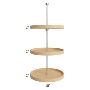 Tuscan Stone Wood Lazy Susan Insert for a 24x36 of 24x42 Diagonal Corner Wall Cabinet 