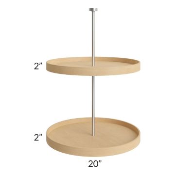 Tuscan Stone Wood Lazy Susan Insert for a 27x30 Diagonal Corner Wall Cabinet 