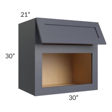 Midtown Indigo Shaker 30x30x21 Microwave Wall Cabinet
