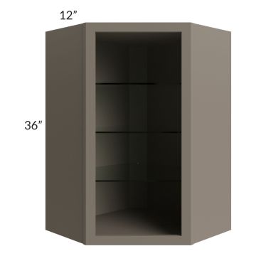Tuscan Stone 24x36 Corner Wall Cabinet (No Door) To Be Used With A Glass Door