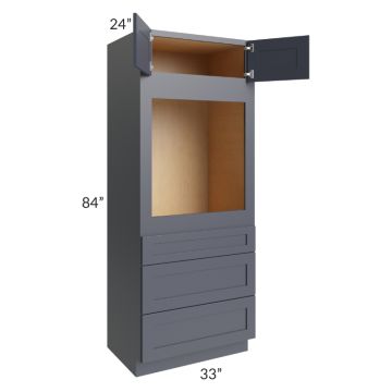 Midtown Indigo Shaker 33x84 Oven Cabinet