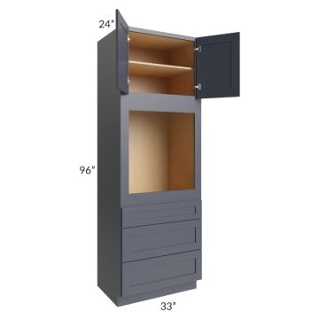Midtown Indigo Shaker 33x96 Oven Cabinet