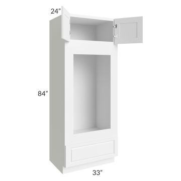 Dakota White 33x84 Double Oven or Oven/Microwave Cabinet 