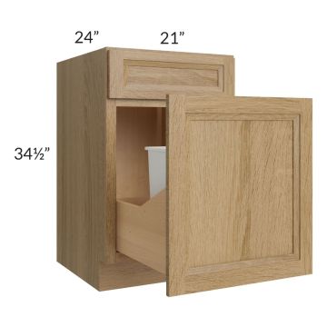 Catalina Toffee 21" Base Cabinet with Double Trashcan Pullout