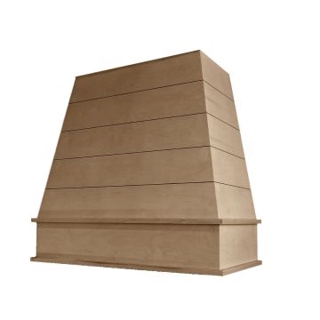 Catalina Toffee Raleigh Shiplap Tapered Hood with Block Molding