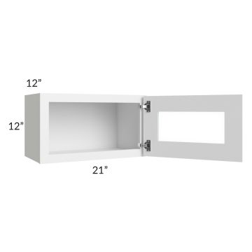 Catalina White 21x12 Decorative Wall Cabinet  (Prepped for Glass Doors).