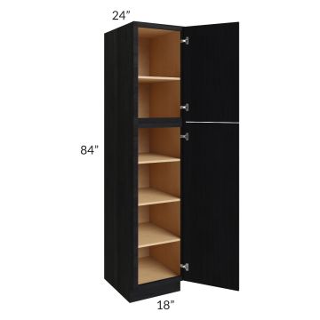 Township Rift Black Oak 18x84 Wall Pantry Cabinet