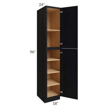 Township Rift Black Oak 18x96 Wall Pantry Cabinet