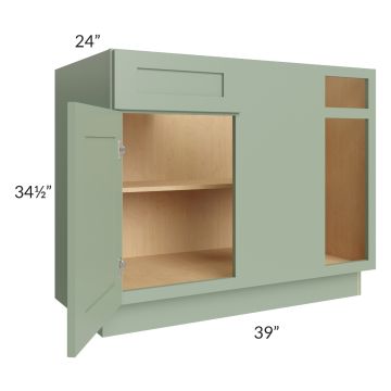 Royal Sage Green Shaker 45" Blind Base Corner Cabinet 