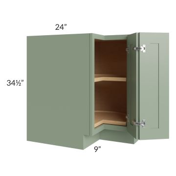Royal Sage Green Shaker 33" Lazy Susan Base Cabinet 