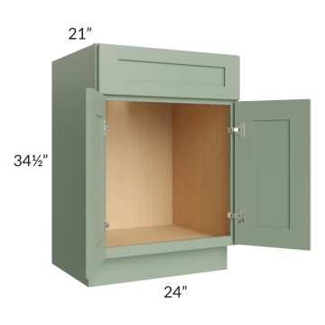 Royal Sage Green Shaker 24" Vanity Sink Base Cabinet