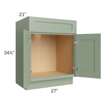 Royal Sage Green Shaker 27" Vanity Sink Base Cabinet