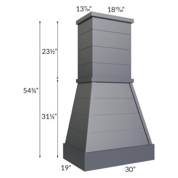 Midtown Indigo Shaker 30" Farmhouse Hood