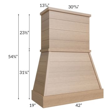 Vienna Rift Oak 42" Farmhouse Hood