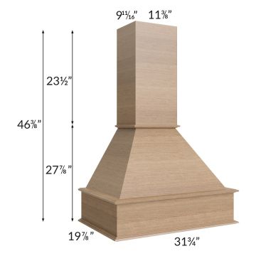 Vienna Rift Oak 30" Signature Hood