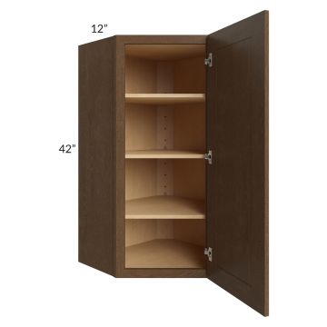 Royal Bronze Shaker 24x42 Wall Diagonal Corner Cabinet