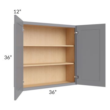 Grey Shaker 36x36 Wall Cabinet