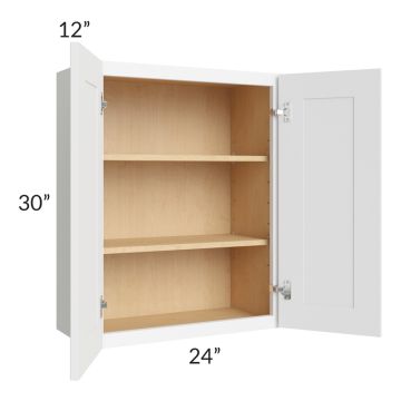 Brilliant White Shaker 24x30 Wall Cabinet