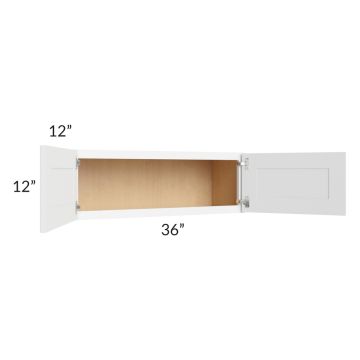 Brilliant White Shaker 36x12 Wall Cabinet 