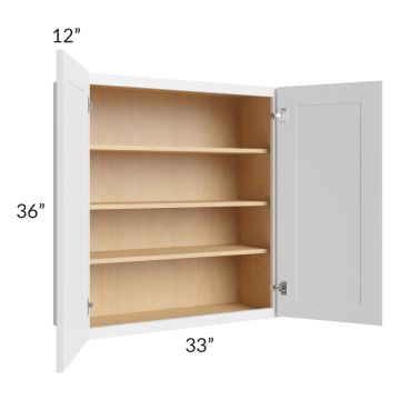 Belfast White 33x36 Wall Cabinet
