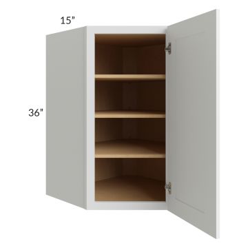 Belfast White 27x36 Diagonal Corner Wall Cabinet