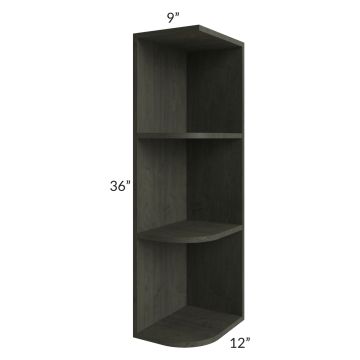 Charlotte Dark Grey 9x36 Wall End Shelf Cabinet