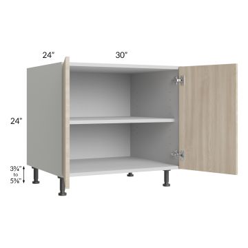 Milan Natural 30" 2-Door Range Top Base Cabinet