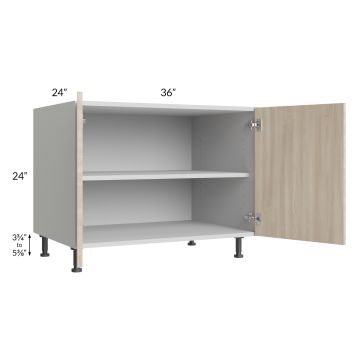 Milan Natural 36" 2-Door Range Top Base Cabinet