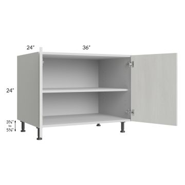 Milan Cream 36" 2-Door Range Top Base Cabinet