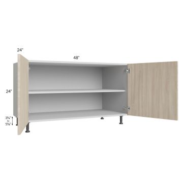 Milan Natural 48" 2-Door Range Top Base Cabinet