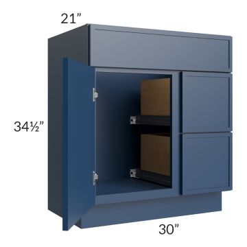 Portland Navy Blue 30" Bathroom Vanity