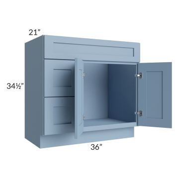 Sky Blue Shaker 36" Bathroom Vanity