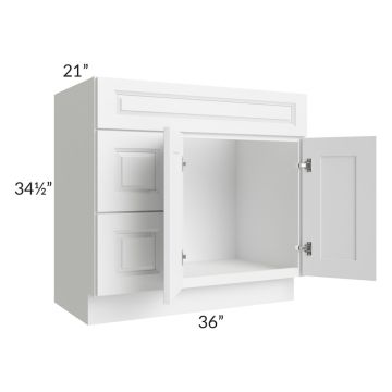 Dakota White 36" Bathroom Vanity