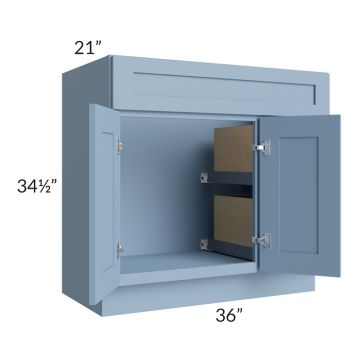 Sky Blue Shaker 36" Bathroom Vanity