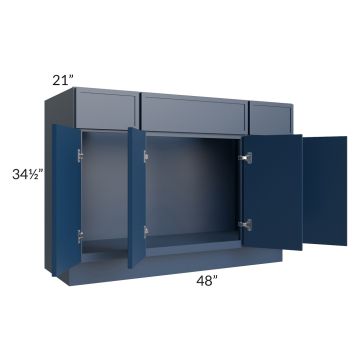 Portland Navy Blue 48" Bathroom Vanity