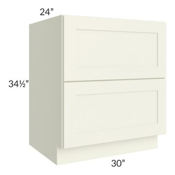 Linen Shaker 30" 2-Drawer Base Cabinet