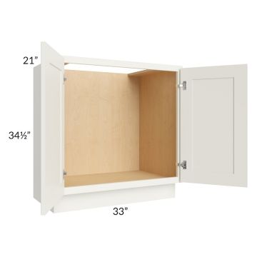 Linen Shaker 33" Full Height Door Vanity Base Cabinet