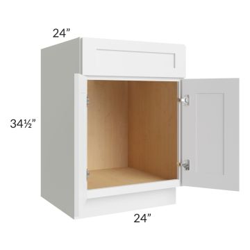Asheville White Shaker 24" Sink Base Cabinet