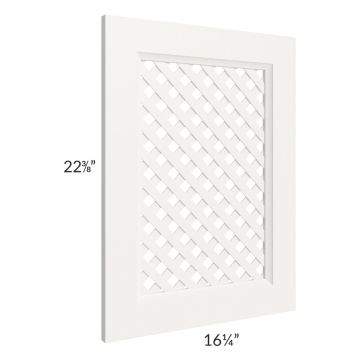 Signature Vanilla Glaze Lattice Doors for 33" Base or Sink Base Cabinet