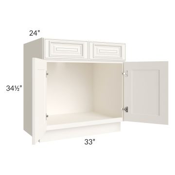 Signature Vanilla Glaze 33" Sink Base Cabinet